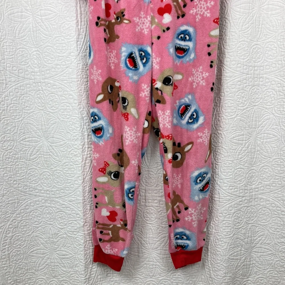 Rudolf the Red Nosed Reindeer Women’s Fleece Pajamas Onesie sz Medium